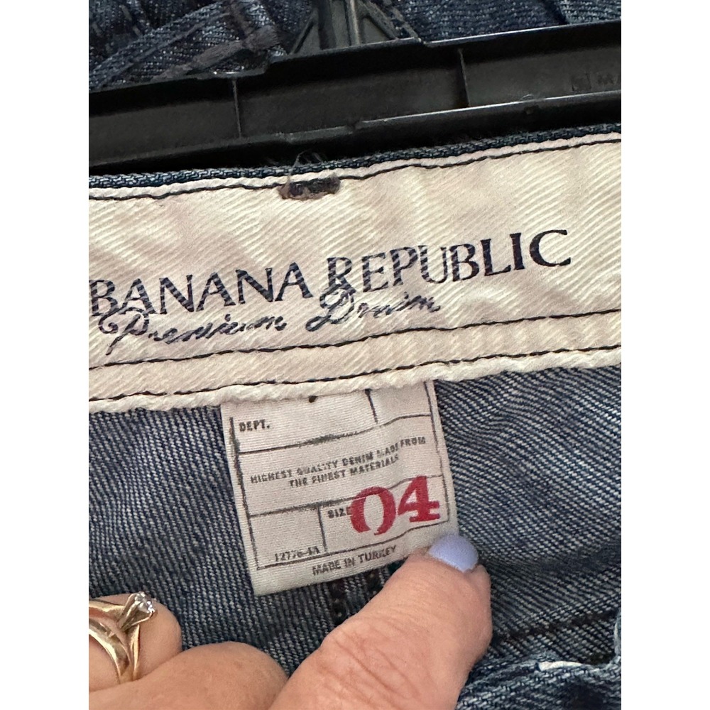Banana Republic Womens Sz 4 Vintage Y2K Blue Jeans BootCut Low Rise Retro Boho - Picture 7 of 9